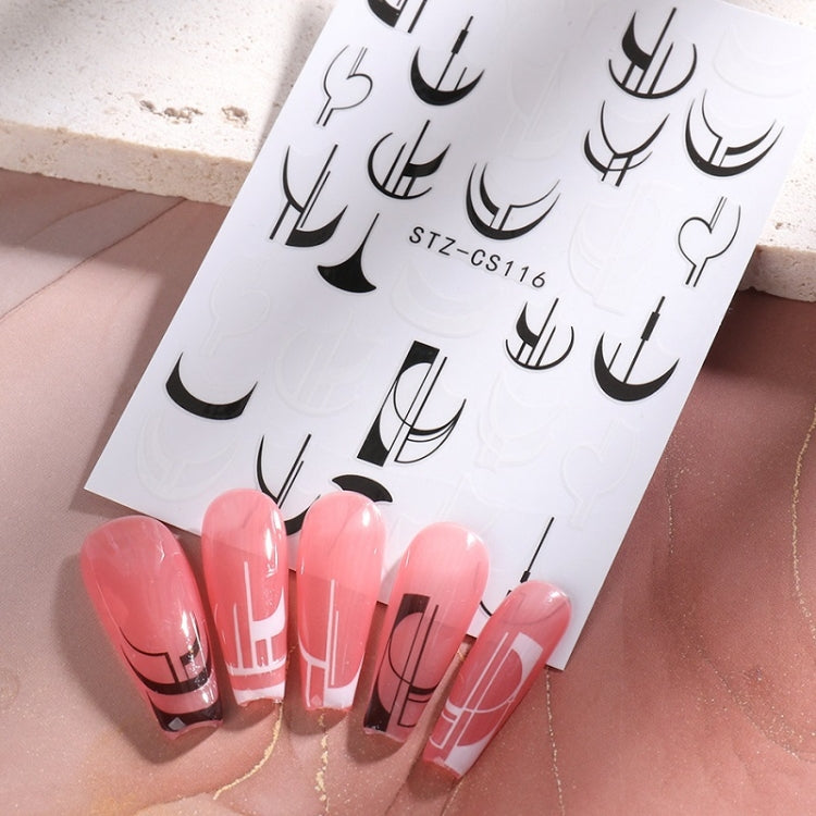 French Style Manicure Sticker Pop Stripe Line Nail Sticker(Stz-CS062)