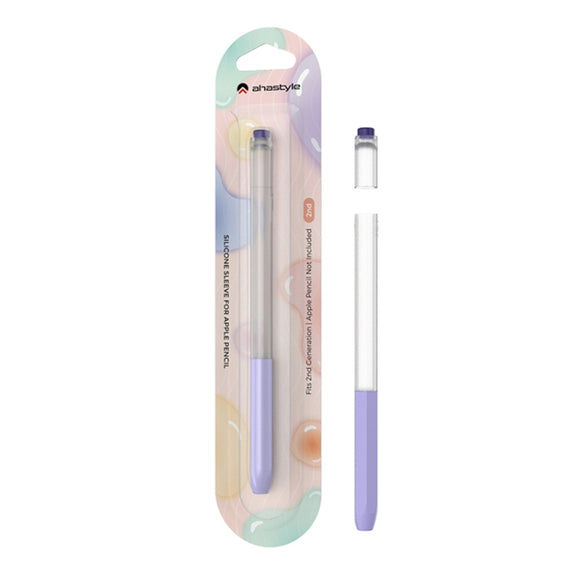 For Apple Pencil 2 AhaStyle PT-LC05 Jelly Style Translucent Silicone Protective Pen Case(Pink)