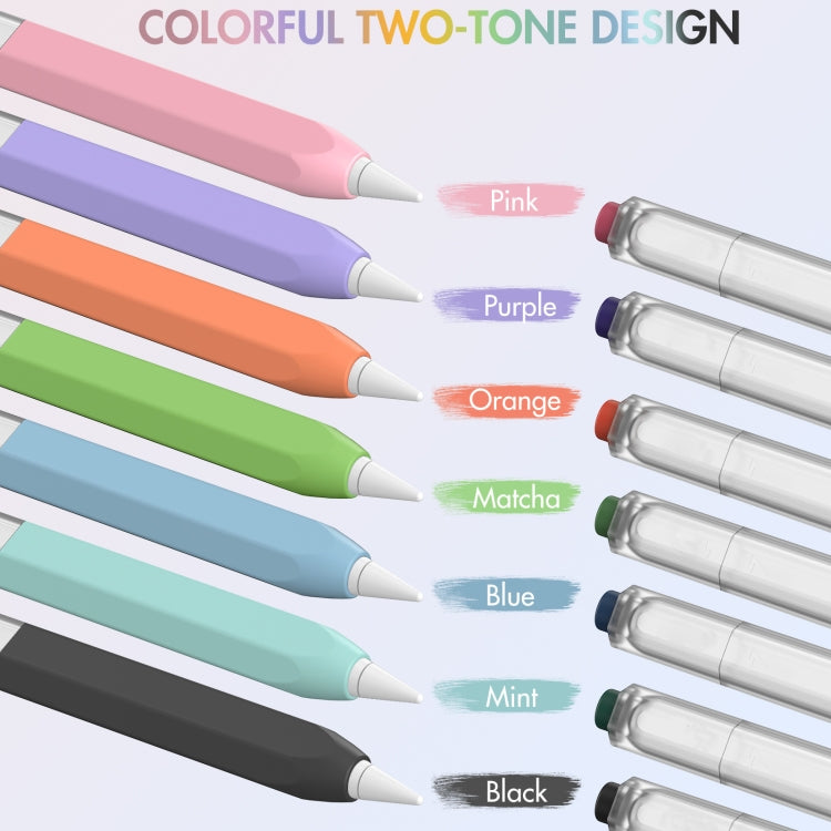 For Apple Pencil 2 AhaStyle PT-LC05 Jelly Style Translucent Silicone Protective Pen Case(Pink)