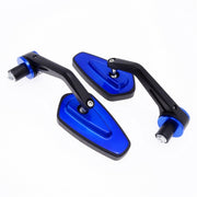 Motorcycle Handle All Aluminum Cherry Rearview Mirror(Black)