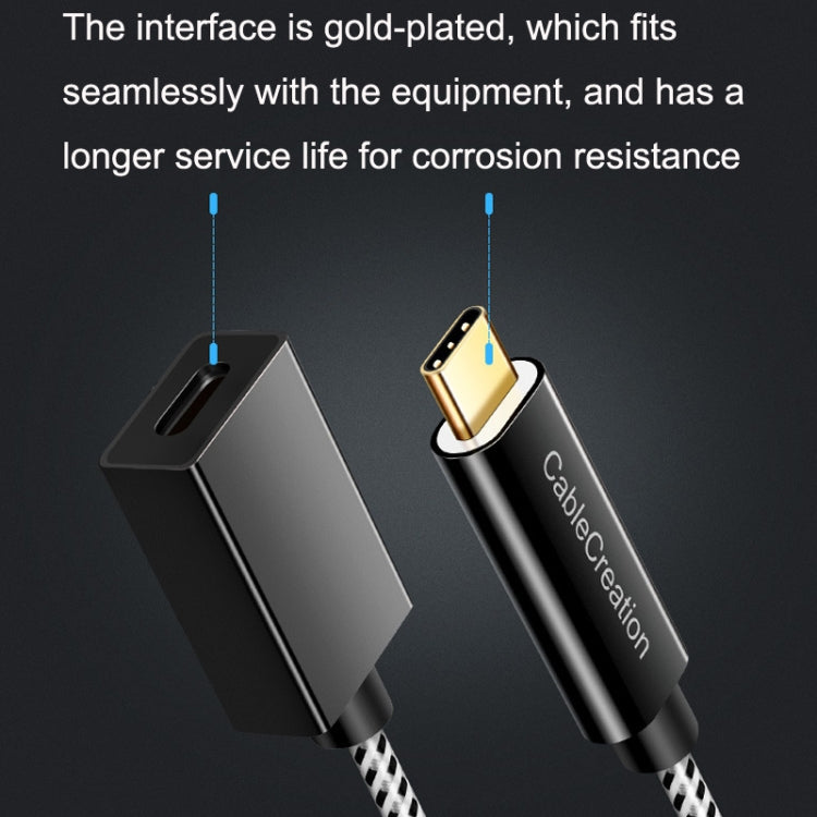 CC0316 1m Type-C / USB-C Male to Female Extension Cable Computer Phone Charging Cable(Black)