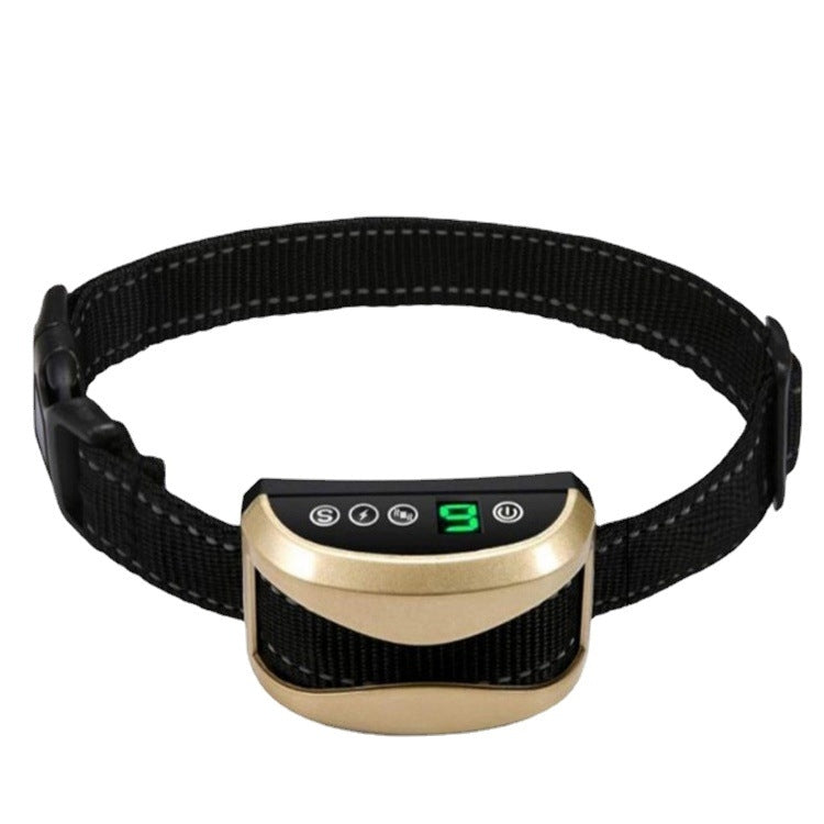 USB Rechargeable Water-resistant Dog Bark Collar With Vibration And Beep(Gold)