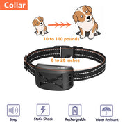 2-In-1 Electric Dog Fence & Remote Training Collar Adjustable Vibration & Shock For 3 Dogs(Black)