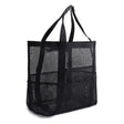Large Capacity Mesh Swimming Tote Beach Bag(Black) - Storage Bags by PMC TechLife | Online Shopping South Africa | PMC TechLife | Buy Now Pay Later Mobicred