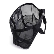 Large Capacity Mesh Swimming Tote Beach Bag(Black)