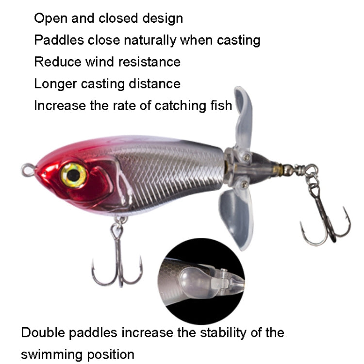 DF065 9g Double Paddle Tractor Surface Tether Roadrunner Fake Lure Long-distance Casting Lure(Camouflage)