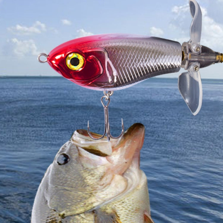 DF065 9g Double Paddle Tractor Surface Tether Roadrunner Fake Lure Long-distance Casting Lure(Champagne)