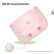 For AirPods Pro 2 Earphone Silicone Protective Case  Cat Claw Cover(Shallow Purple)