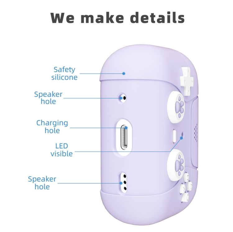 For AirPods Pro 2 Earphone Silicone Protective Case  Cat Claw Cover(Shallow Purple)