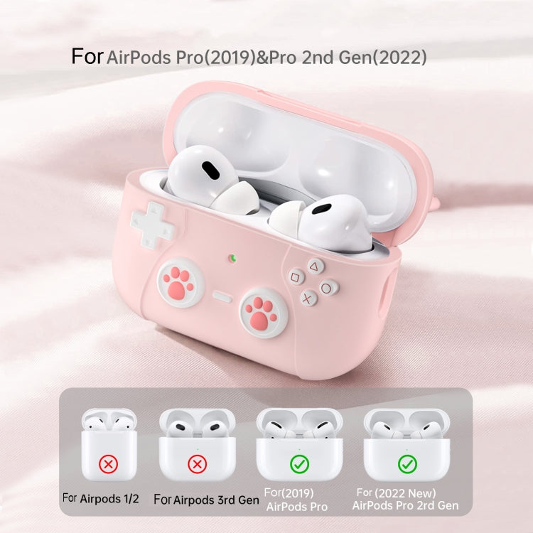 For AirPods Pro 2 Earphone Silicone Protective Case  Cat Claw Cover(Dark Gray)
