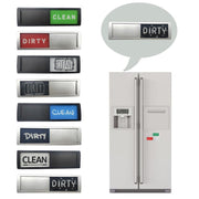 Dishwasher Magnet Clean Dirty Sign Double-Sided Refrigerator Magnet(Silver-Blue Gray)