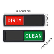 Dishwasher Magnet Clean Dirty Sign Double-Sided Refrigerator Magnet(Silver Love)