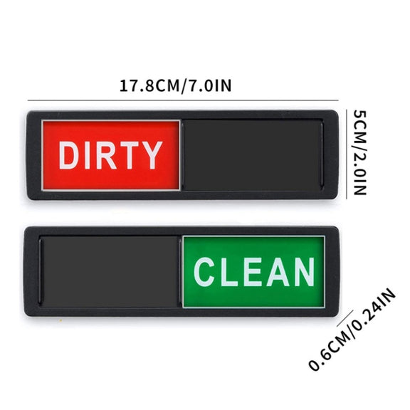 Dishwasher Magnet Clean Dirty Sign Double-Sided Refrigerator Magnet(Black Cat Claw)