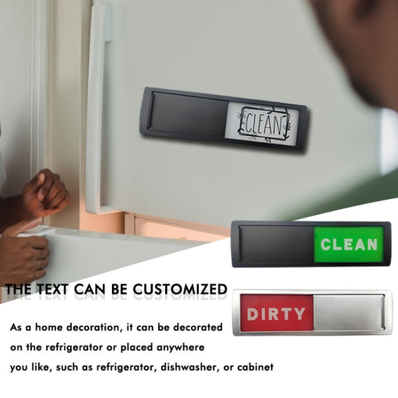 Dishwasher Magnet Clean Dirty Sign Double-Sided Refrigerator Magnet(Silver Love)
