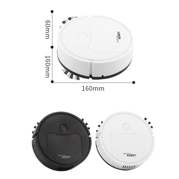 3 in 1 Mini Vacuum Cleaner Intelligent Sweeping Robot(Black)