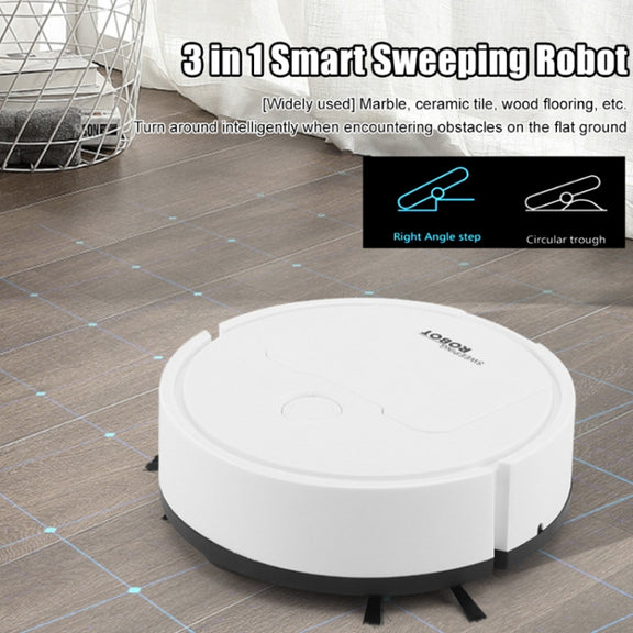 3 in 1 Mini Vacuum Cleaner Intelligent Sweeping Robot(Black)