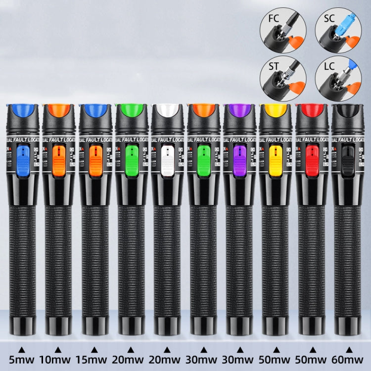 1-60 km Optical Fiber Red Light Pen 5/10/15/20/30/50/60MW Red Light Source Light Pen, Specification: 15mW Blue+Orange