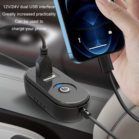 F6026 Large Suction Cup Vehicle-Mounted Double-Head Fan, Model: USB