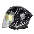 SOMAN Motorcycle Electric Bicycle Dual Lens Riding Helmet, Size: S(Black Silver) - free shipping - PMC TechLife - Order now!