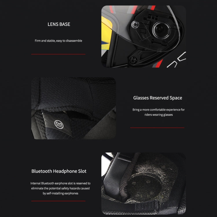 SOMAN Motorcycle Electric Bicycle Dual Lens Riding Helmet, Size: XL(Matte Black)