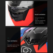 SOMAN Racing Motorcycle Double Lens Riding Safety Helmet, Size: XXL(Silver Gray Black Vision)