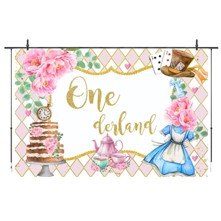 210x150cm Tea Party Tea Cup Teapot Birthday Backdrop Cloth