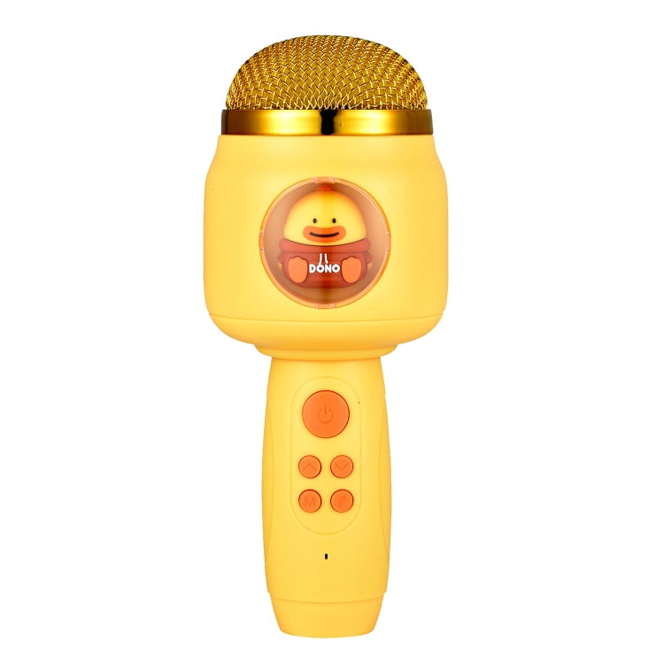 Children Wireless Microphone Bluetooth Phone Singing Microphone(Yellow)