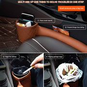 Car Seat Gap Leak-Proof Plugs Debris Storage Bag, Color: Brown Principal Driver