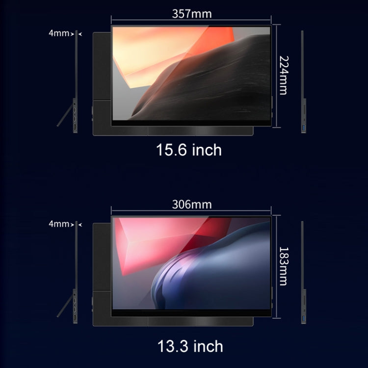15.6 inch Ordinary Version 4K Portable External Extended Screen Display For Switch/PS5/Mobile Phone/Computer(UK Plug)