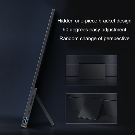15.6 inch Touch Version 4K Portable External Extended Screen Display For Switch/PS5/Mobile Phone/Computer(UK Plug)