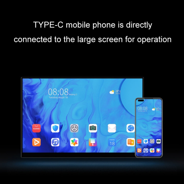 15.6 inch Touch Version 4K Portable External Extended Screen Display For Switch/PS5/Mobile Phone/Computer(UK Plug)