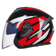 GXT Electric Vehicle Four Seasons Sun Protection & Windshield Double Lens Helmet, Size: XL(Bright Black Red) - Helmets by GXT | Online Shopping South Africa | PMC TechLife | Buy Now Pay Later Mobicred