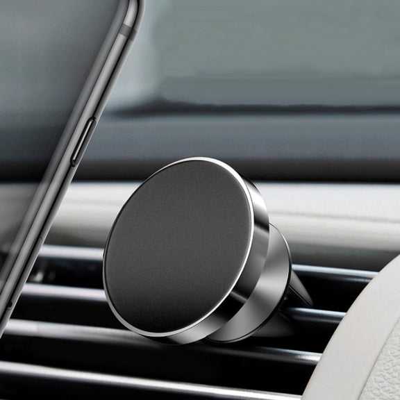 Air Outlet Type Aluminum Alloy Car Magnetic Suction Bracket Navigation Phone Holder(Silver)