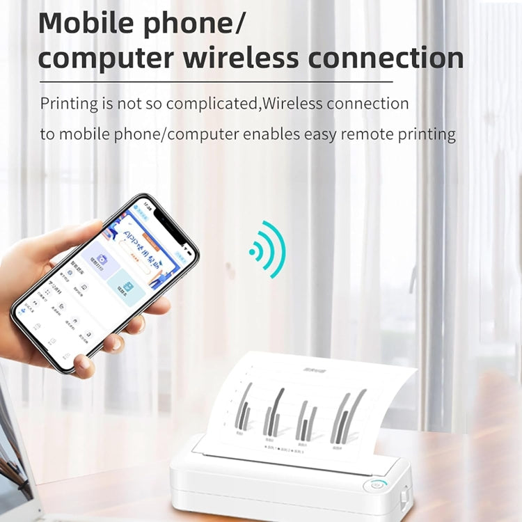 Bluetooth Connection Inkless A4 Printer Portable Mini Student Office Home Photo Printer, Model: X8