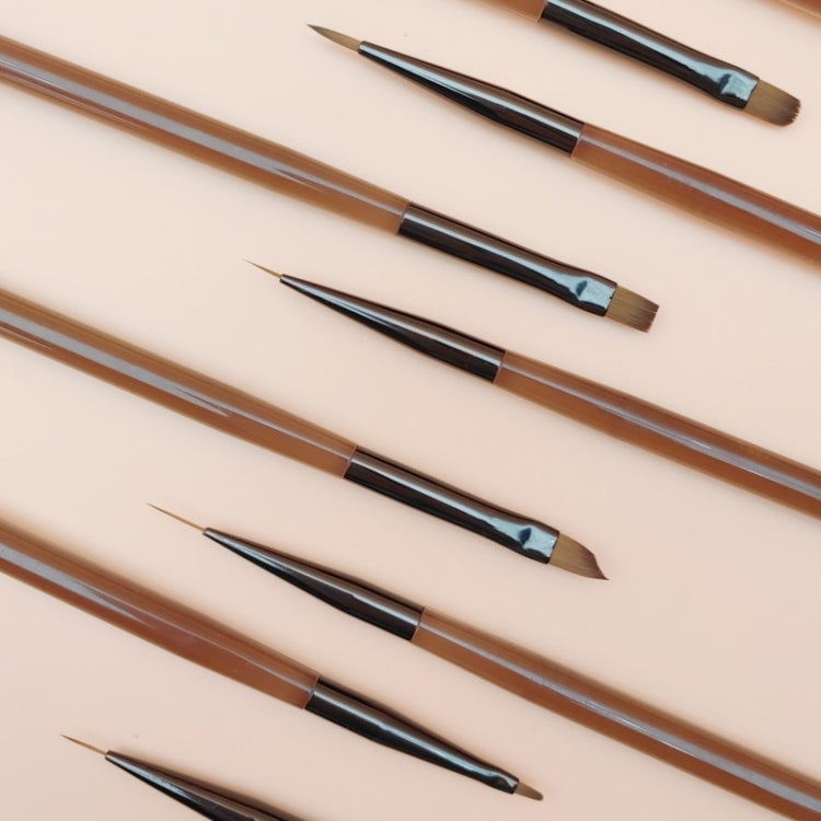 Brown Nail Art Pen Set Colorful Drawing Tools, Style: Round Head Pen