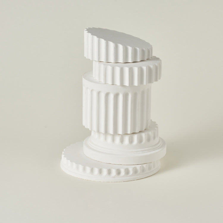 Roman Column Plaster Photography Props Still Life Ornament, Style: 5pcs/set