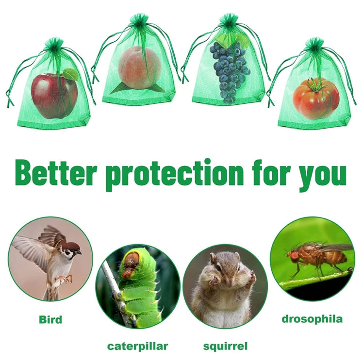 100pcs /Pack  Fruit Protection Bag Anti-Insect And Anti-Bird Net Bag 13 x 18cm(Gold)
