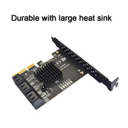 PCIE 1X To 10 Port  SATA 3.0 Adapter Expansion Card ASMedia ASM1166 Converter