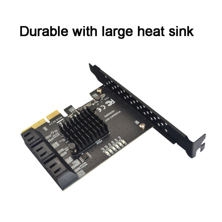 PCIE 1X To 10 Port  SATA 3.0 Adapter Expansion Card ASMedia ASM1166 Converter