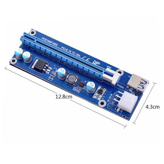 PCE164P-N03 VER006C Mini PCI-E 1X To 16X Riser For Laptop External Image Card, Spec: Blue Board 6pin
