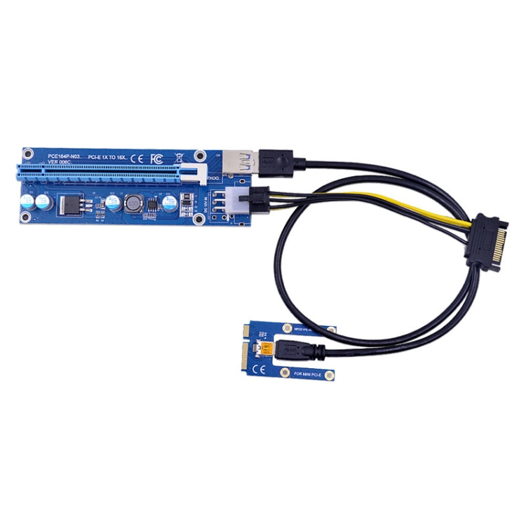 PCE164P-N03 VER006C Mini PCI-E 1X To 16X Riser For Laptop External Image Card, Spec: M2 To 6pin