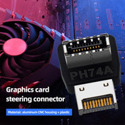 2pcs USB3.1 Type-E Computer Motherboard Interface 90 Degrees Elbow Front Type-C Adapter(PH74A)