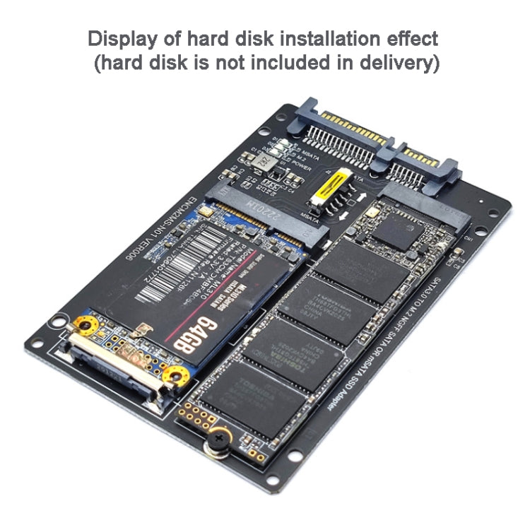 SATA 22PIN To MSATA Or M.2 NGFF SATA Card 2 In 1 SSD Converter Card Only Card