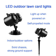 12 Cards US Plug Color Card Pattern 9W Christmas Projection Light Remote Control Snow Light