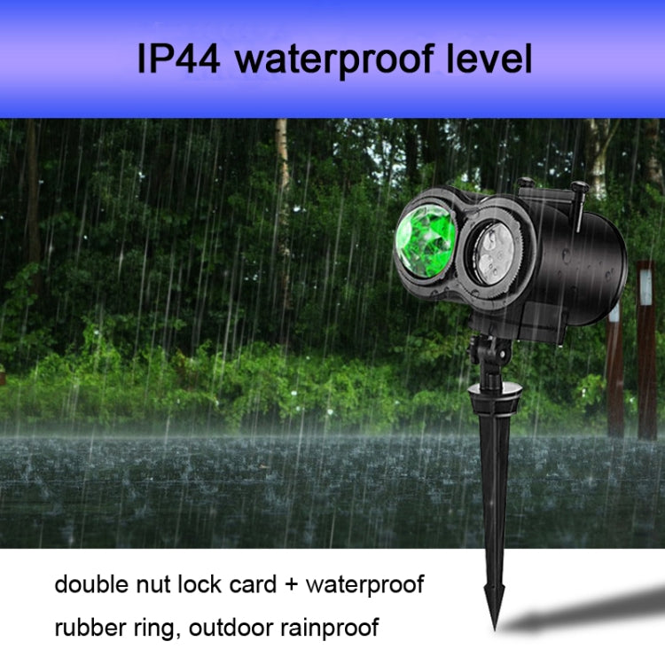 12 Cards US Plug Color Card Pattern 9W Christmas Projection Light Remote Control Snow Light