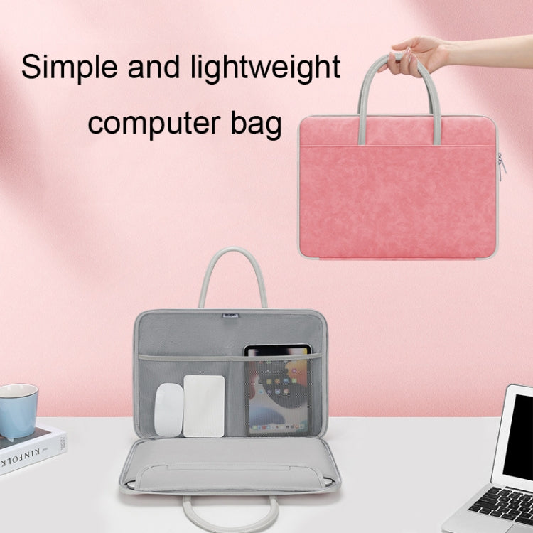 BUBM 14 Inch Full Open Laptop Bag(Pink)