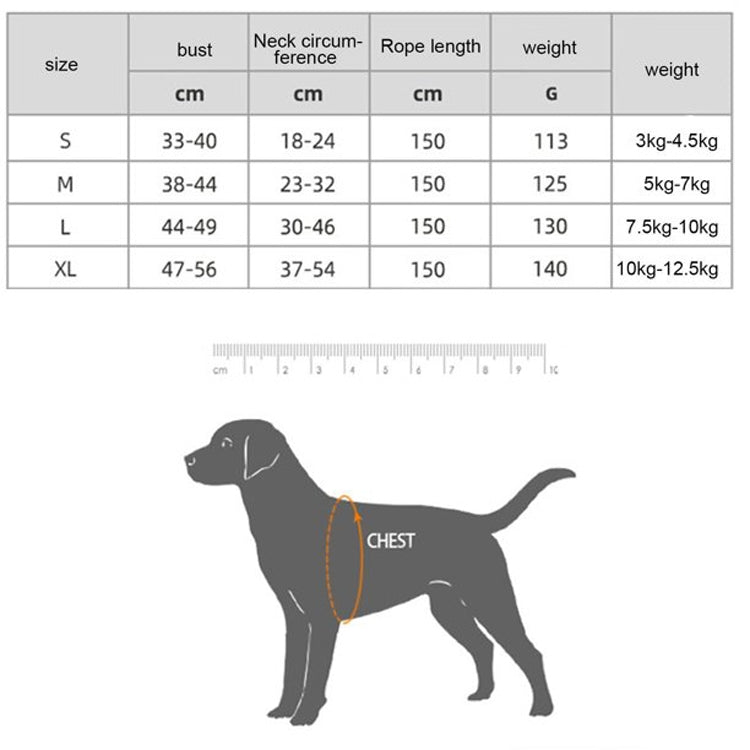 Pet Vest Harness + Traction Rope Set Reflective Breathable Dog Cat Harness, Size: XL(Pink)