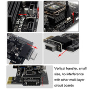 2pcs Mainboard USB3 19P/20P to TYPE-E Adapter Chassis Front TYPE-C/USB-C Plug Port(Black)
