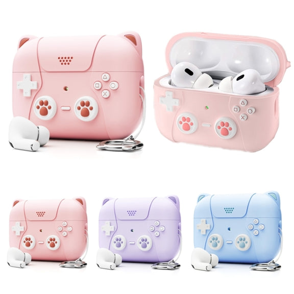 For AirPods 3 Earphone Silicone Protective Case Cat Claw Cover(Light Purple)