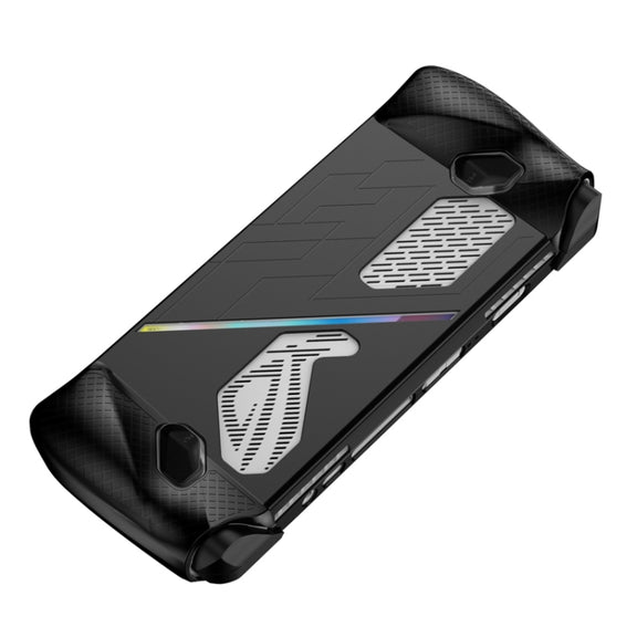 For ASUS ROG Ally Game Console Silicone Protective Cover Spray Oil Case(Black)
